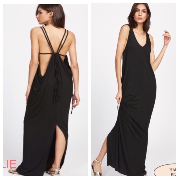 FINAL SALE❣️Venetian Goddess Open Back Drape Maxi - Picture 2 of 6